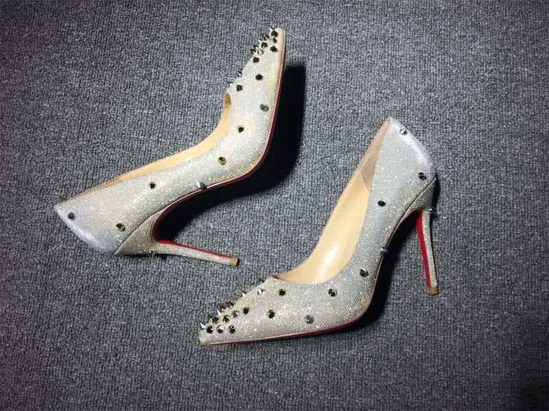 Christian Louboutin High Heels Silver And Golden Rivets 4