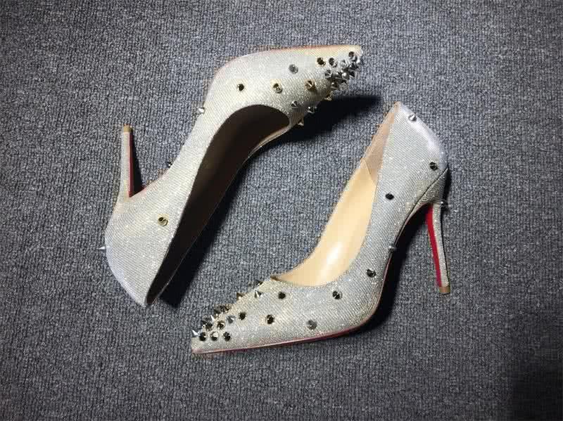 Christian Louboutin High Heels Silver And Golden Rivets 6