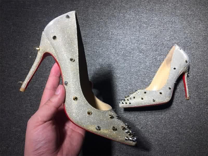 Christian Louboutin High Heels Silver And Golden Rivets 5