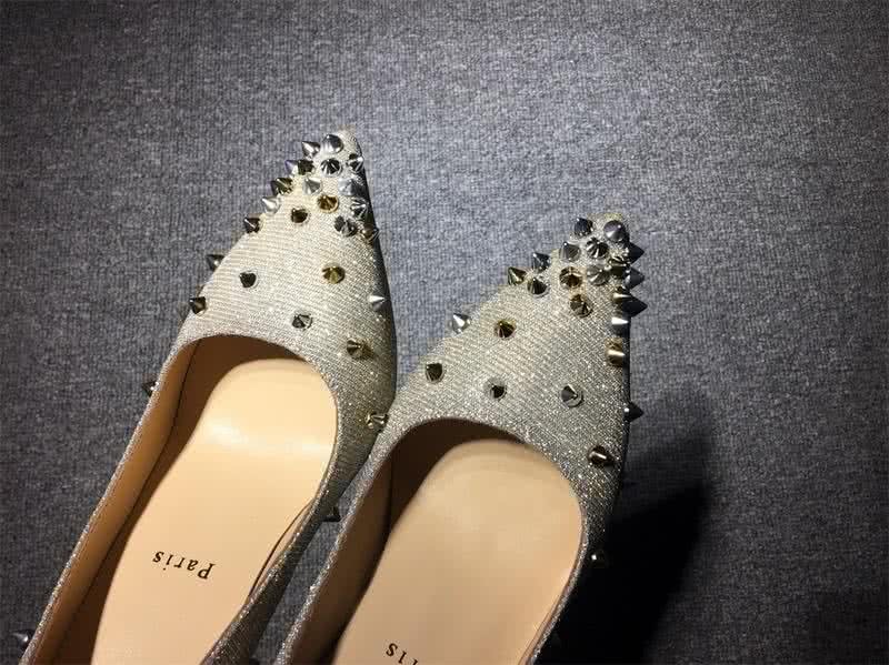 Christian Louboutin High Heels Silver And Golden Rivets 8