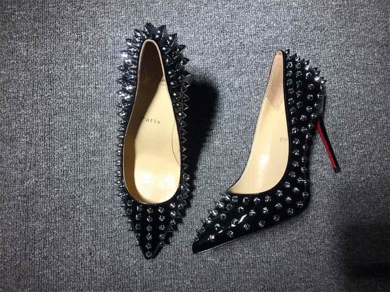 Christian Louboutin High Heels Black Patent Leather And Rivets 3