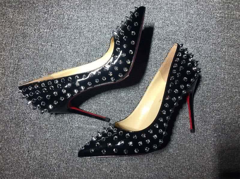 Christian Louboutin High Heels Black Patent Leather And Rivets 4