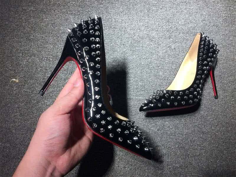 Christian Louboutin High Heels Black Patent Leather And Rivets 6