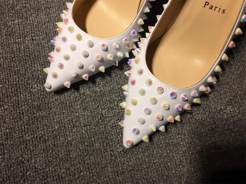 Christian Louboutin High Heels White And Colored Rivets 8