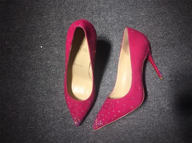 Christian Louboutin High Heels Red Suede And Crystal 3