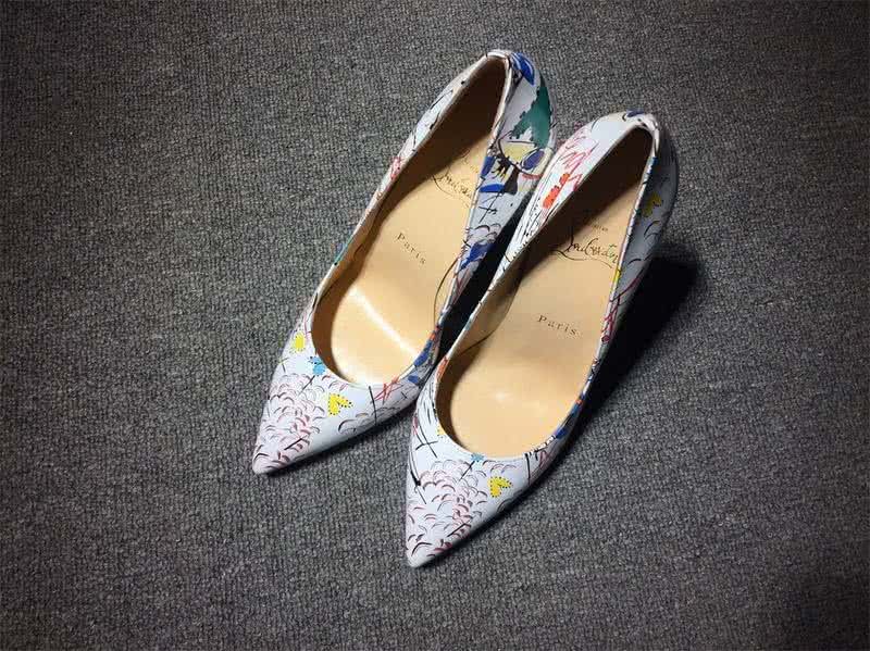 Christian Louboutin High Heels White And Colored Painting 1