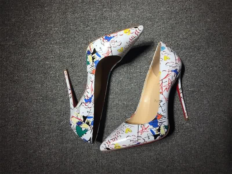 Christian Louboutin High Heels White And Colored Painting 4