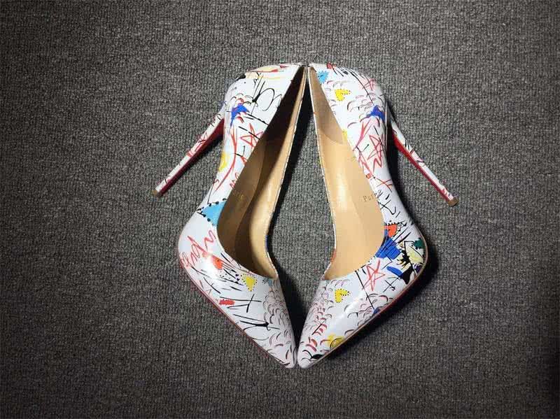 Christian Louboutin High Heels White And Colored Painting 5