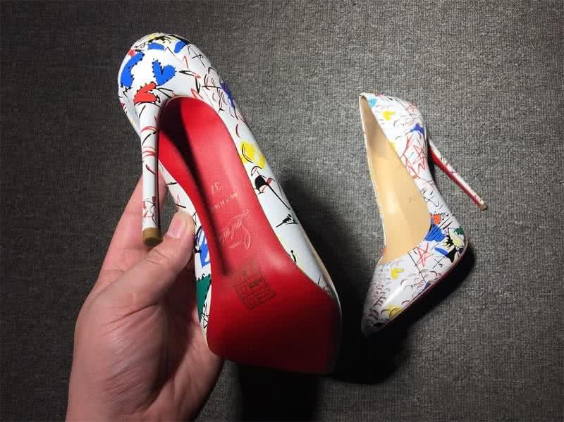 Christian Louboutin High Heels White And Colored Painting 6