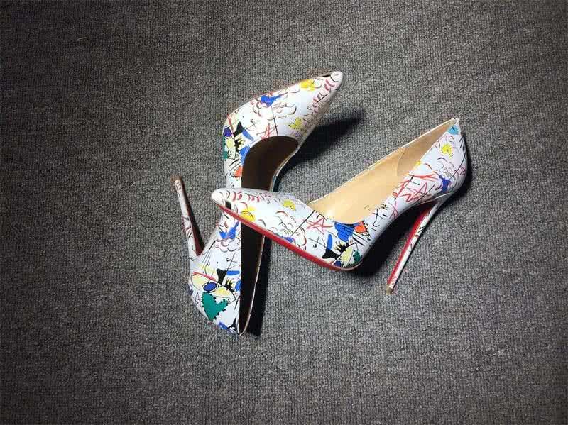 Christian Louboutin High Heels White And Colored Painting 7