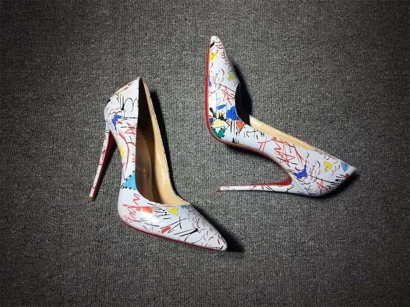 Christian Louboutin High Heels White And Colored Painting 9