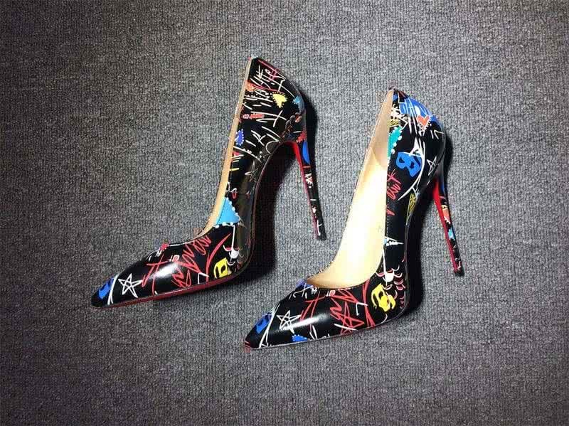 Christian Louboutin High Heels Black And Colored Painting 2
