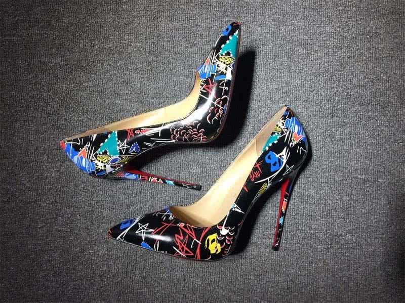 Christian Louboutin High Heels Black And Colored Painting 6