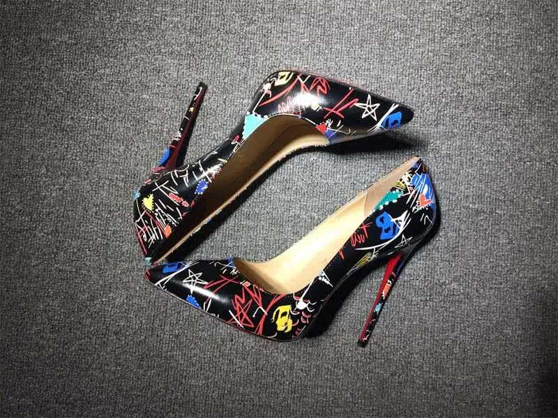 Christian Louboutin High Heels Black And Colored Painting 8