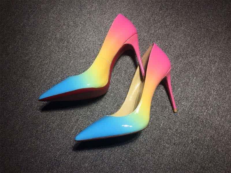 Christian Louboutin High Heels Sky Blue Pink And Yellow 5