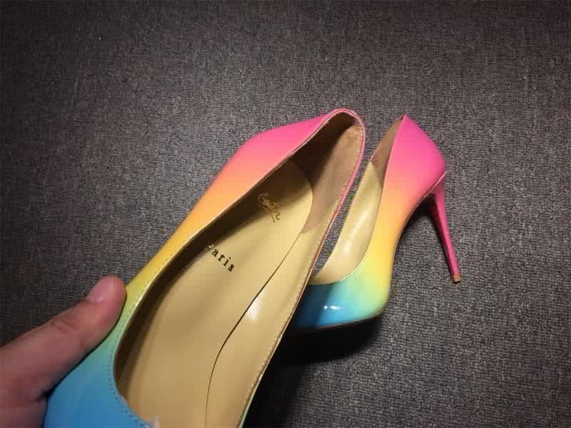 Christian Louboutin High Heels Sky Blue Pink And Yellow 8