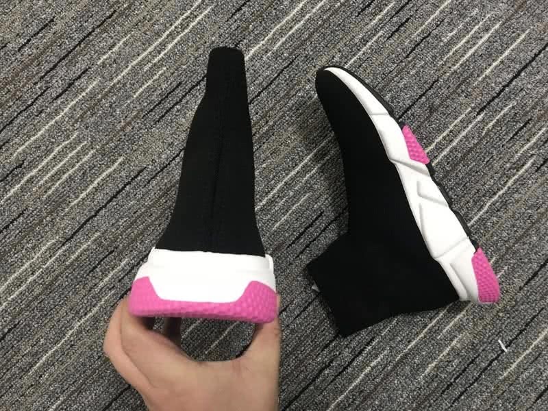 Balenciaga Speed Sock Boots Black White Pink 7