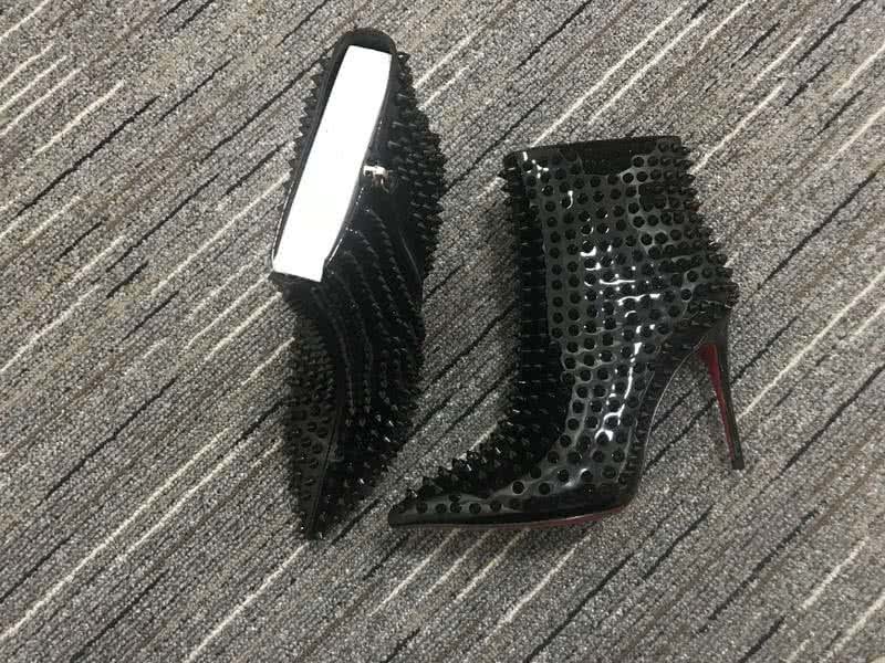 Christian Louboutin Women's Boots All Black Rivet  High Heels 2