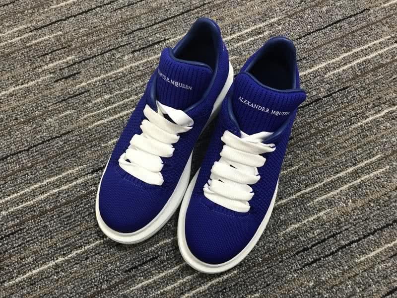 Alexander McQueen Blue and White shoelace Men And Women 3