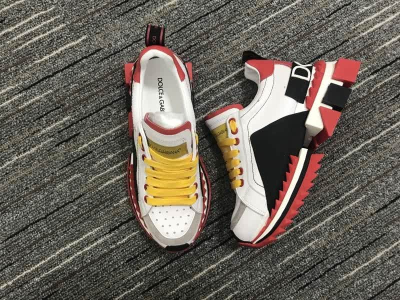Dolce & Gabbana White Red Black With Yellow Shoelaces Men And Women 2