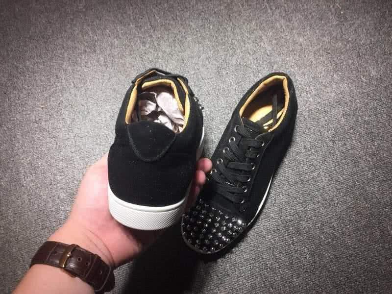 Christian Louboutin Low Top Lace-up Rivets And All Black Upper 8