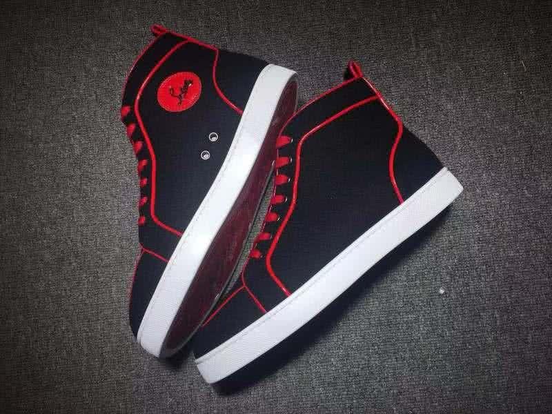 Christian Louboutin Cloth Sneaker Men/Women Black/Red 5