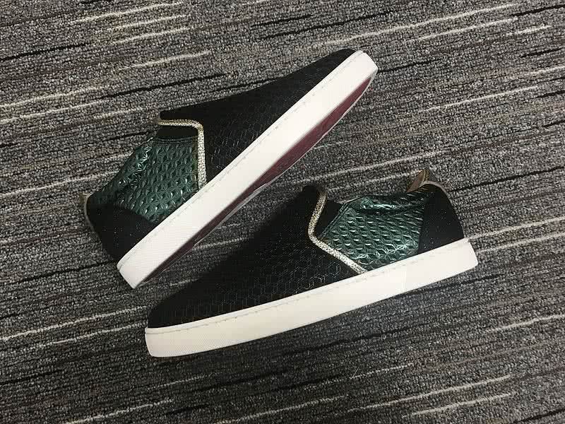 Christian Louboutin Low Top Black And Green 9