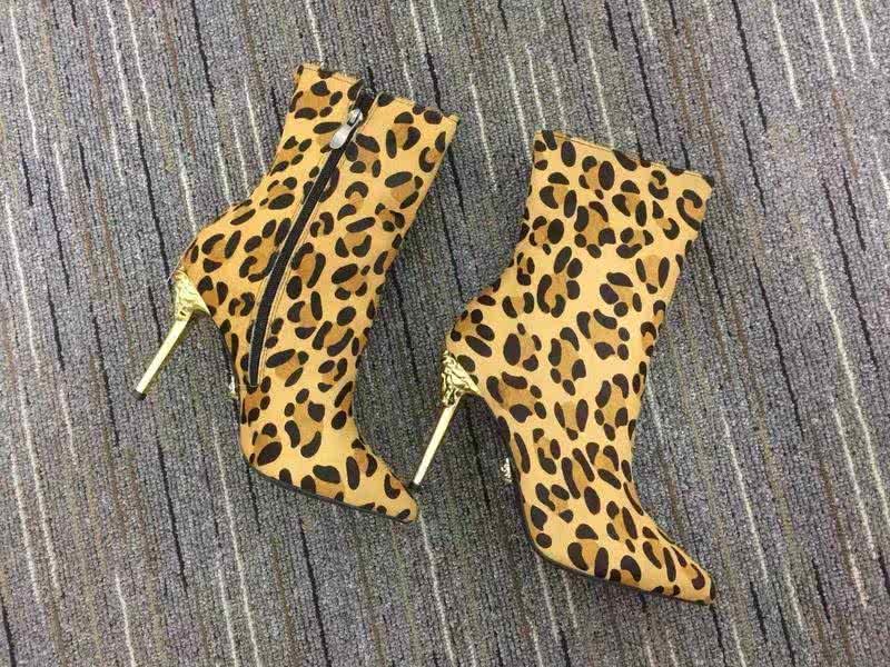 Versace Leopard print Boots Leisure Shoes Women 6