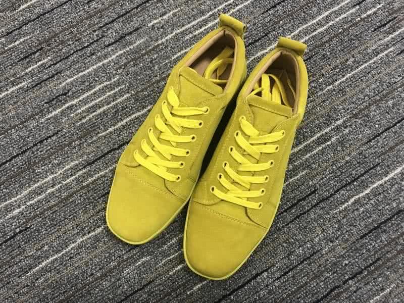 Christian Louboutin Low Top Lace-up Lemon Green Suede 1