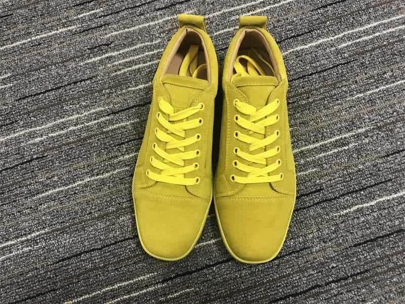 Christian Louboutin Low Top Lace-up Lemon Green Suede 3