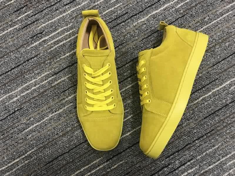 Christian Louboutin Low Top Lace-up Lemon Green Suede 2