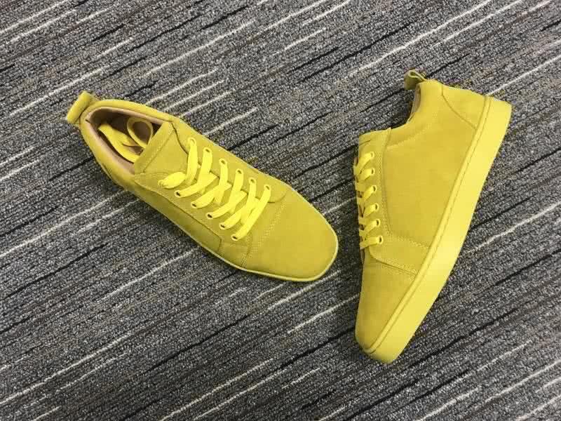 Christian Louboutin Low Top Lace-up Lemon Green Suede 4