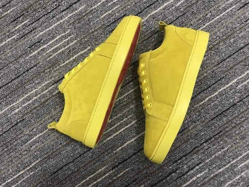 Christian Louboutin Low Top Lace-up Lemon Green Suede 5