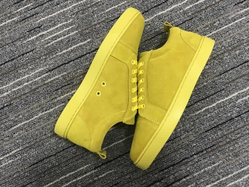 Christian Louboutin Low Top Lace-up Lemon Green Suede 6