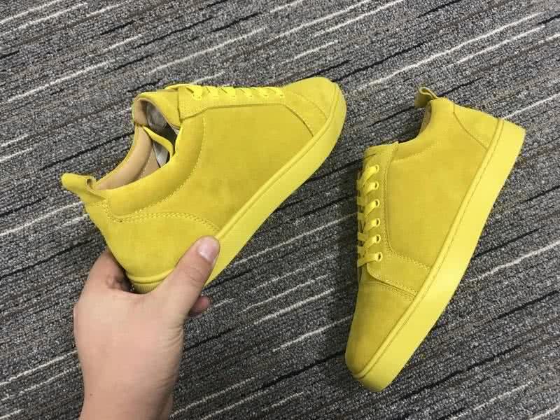 Christian Louboutin Low Top Lace-up Lemon Green Suede 7