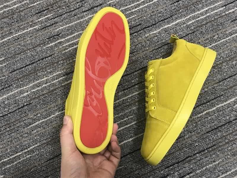 Christian Louboutin Low Top Lace-up Lemon Green Suede 8