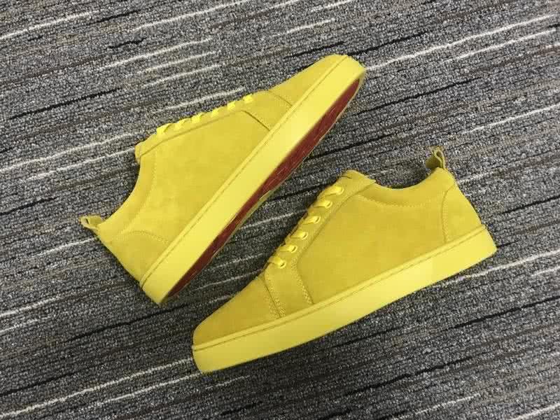 Christian Louboutin Low Top Lace-up Lemon Green Suede 9