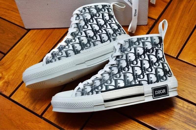 Dior Sneakers High Top White Upper And Black Letters Men 3