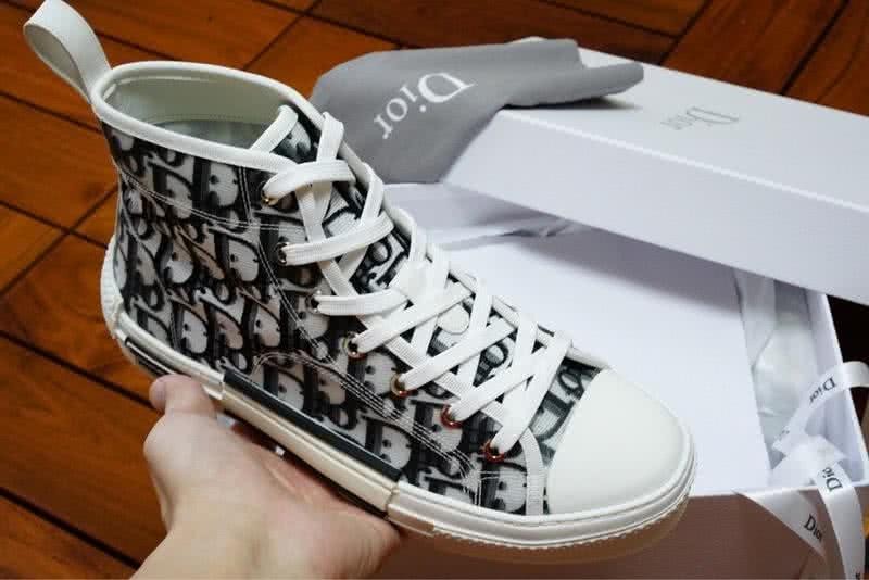 Dior Sneakers High Top White Upper And Black Letters Men 4