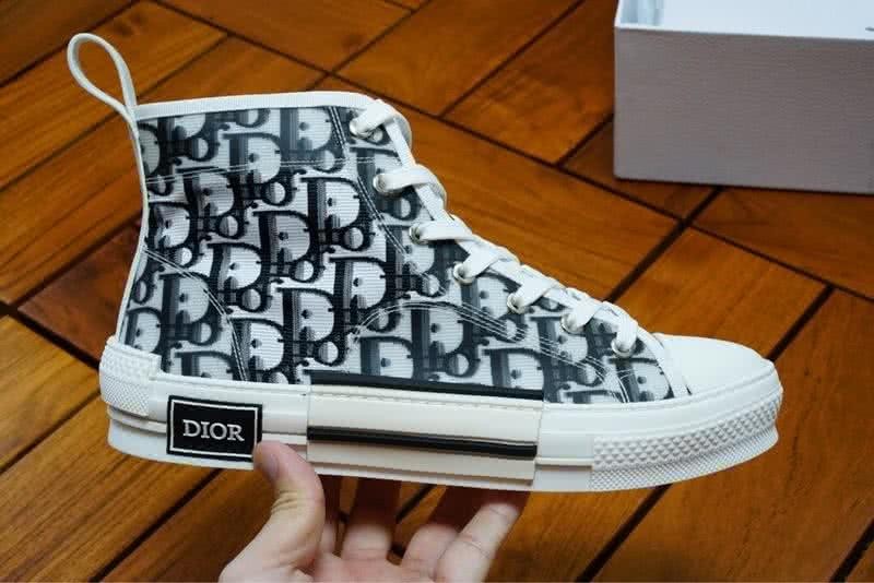 Dior Sneakers High Top White Upper And Black Letters Men 9