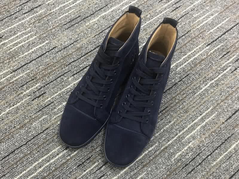 Christian Louboutin High Top Suede All Black 1
