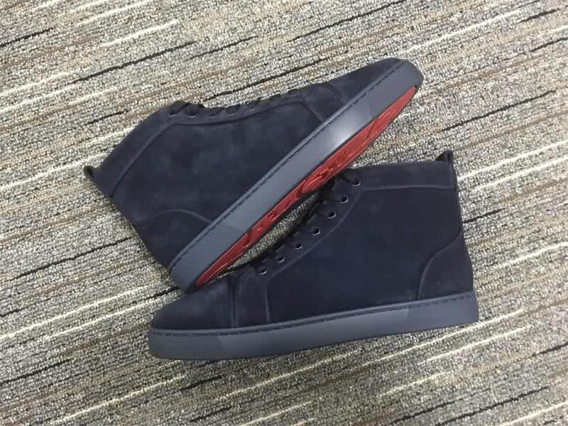 Christian Louboutin High Top Suede All Black 10