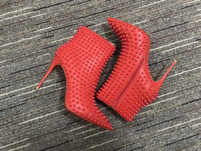 Christian Louboutin Women's Boots All Red And Rivet High Heels 6