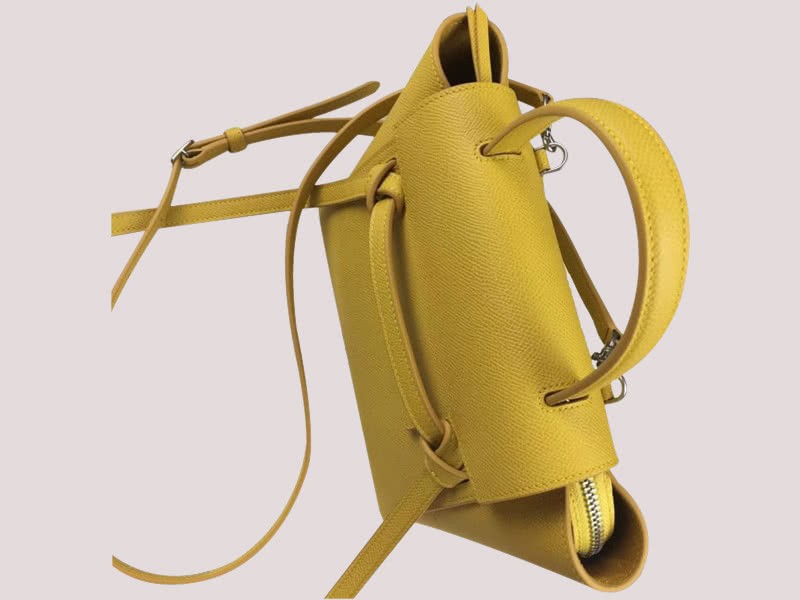 Celine Nano Belt Bag In Grained Calfskin Yellow 200ce 6
