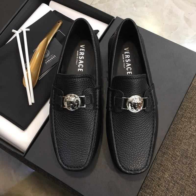 Versace Classic Style Loafers Cowhide Black Men 2