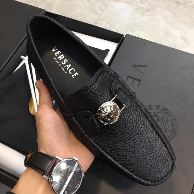 Versace Classic Style Loafers Cowhide Black Men 5