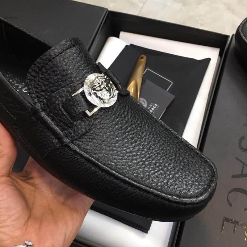 Versace Classic Style Loafers Cowhide Black Men 6