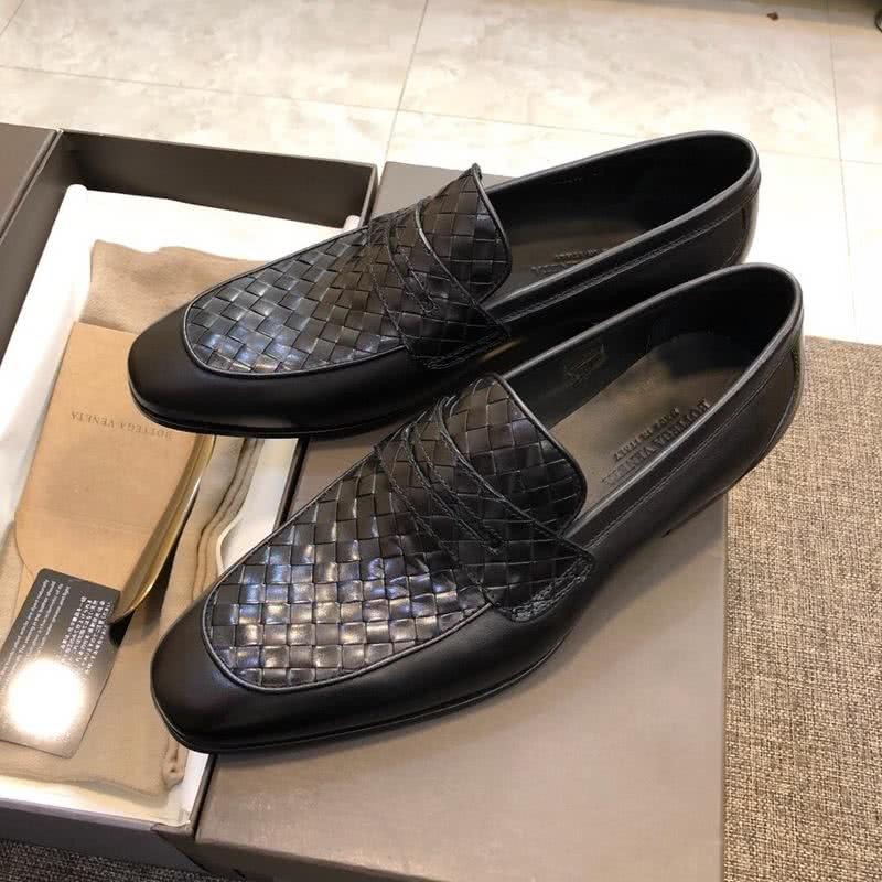 Bottega Veneta Classic Style Cowhide Woven Loafers Black Men 1