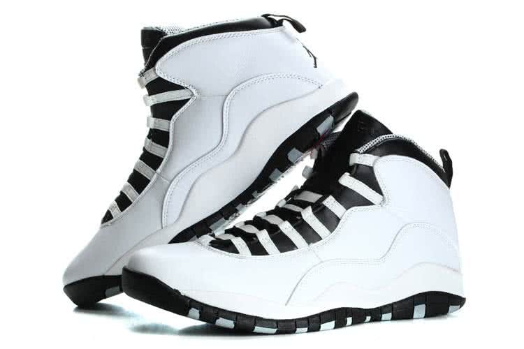 Air Jordan 10  White Black Super Size Men 4