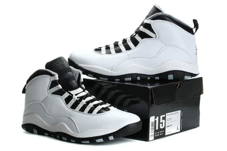 Air Jordan 10  White Black Super Size Men 7